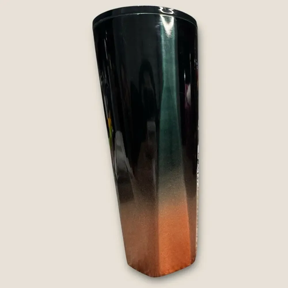 STARBUCKS Starbucks Dark Emerald Green & Rose Gold Glitter Ombre